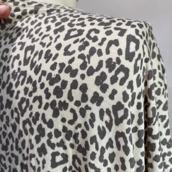 American Eagle Soft & Sexy Leopard Tunic Top Size XL Neutral Lounge Fall Chic - Picture 4 of 7